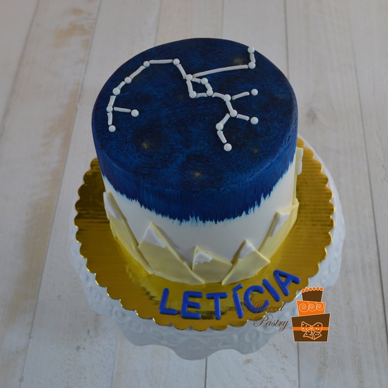Mountain Sky birthday cake for Leticia