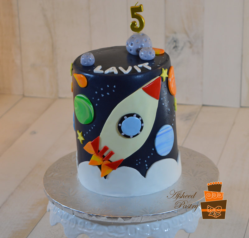 Space themed birthday cake